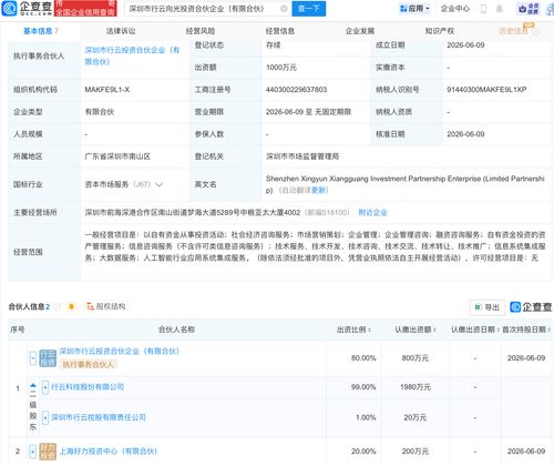 行云科技攜手多方設立向光投資合伙企業，布局AI與信息系統集成服務